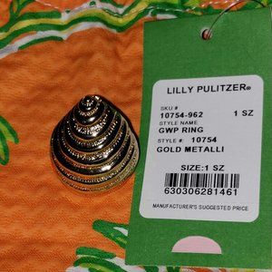 Lilly Pulitzer gold shell ring